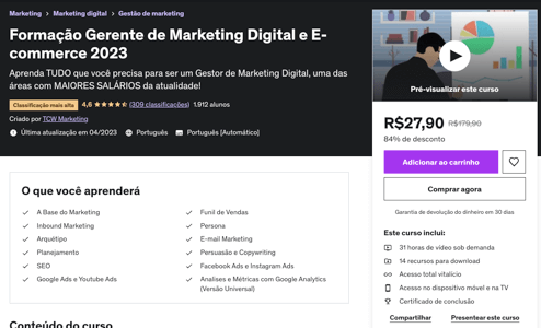 gestor de tráfego curso grátis