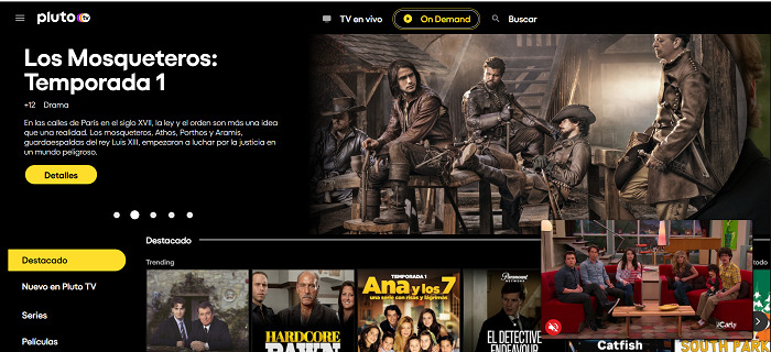 pluto tv sitios web para ver películas online gratis 