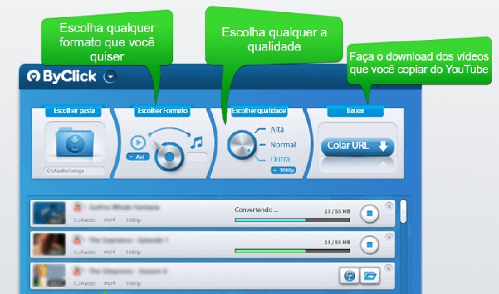 By Click convert video to mp3