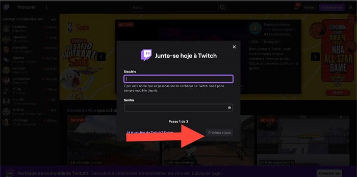 Live no Twitch 2