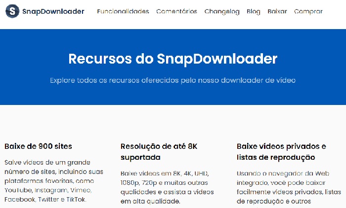 Snap para baixar videos para Mac