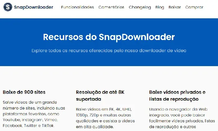 Snap para baixar videos para Mac