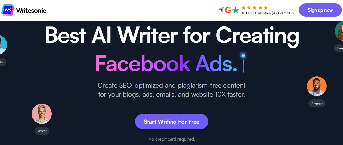 Writesonic crear texto con Inteligencia Artificial
