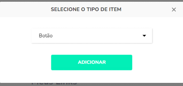 adicione novo item Linktree português