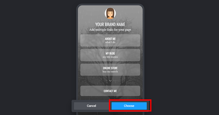 Click choose to continue 
