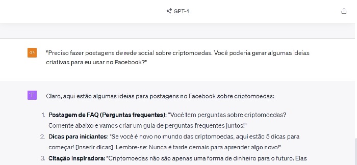 facebook Prompts in ChatGPT