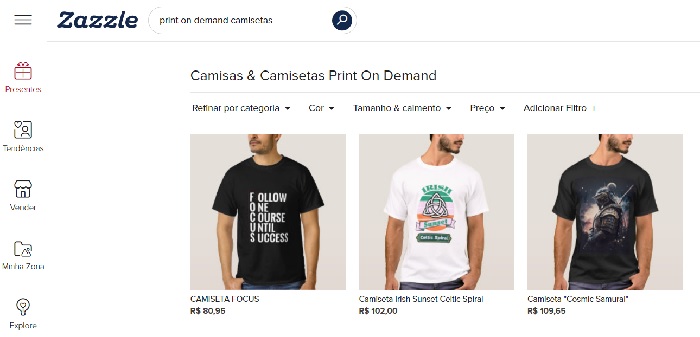 zazzle Plataformas de print on demand
