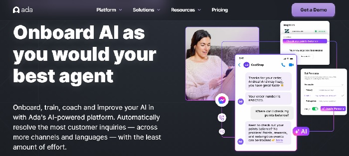 Ada Chatbots com inteligência artificial