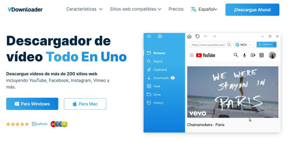 VDOWNLOADER descargar videos de YouTube en 4K