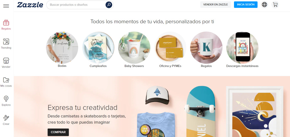 zazzle plataformas de print on demand