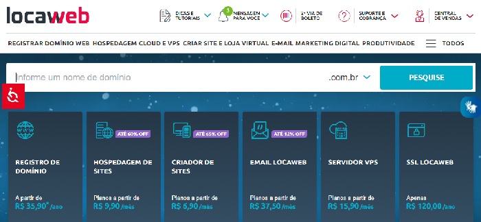 locaweb provedores de hospedagem de sites