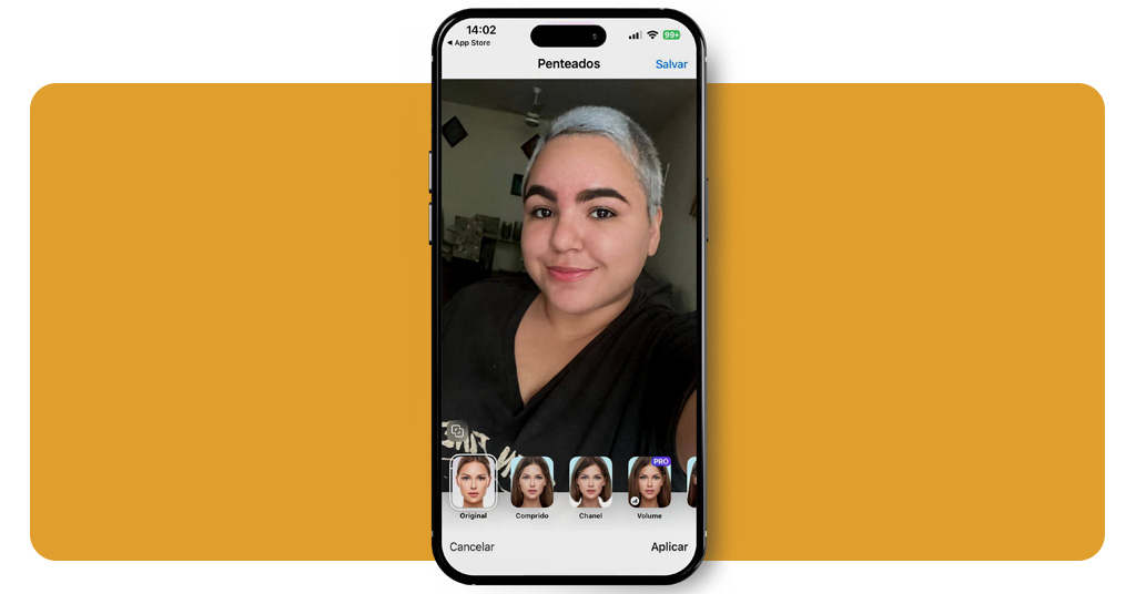 Mudar o cabelo na foto