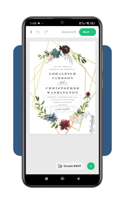 Convite de casamento
