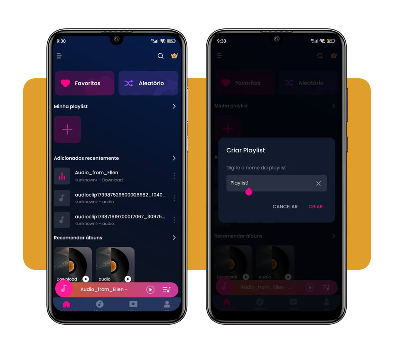 Escutar música no celular