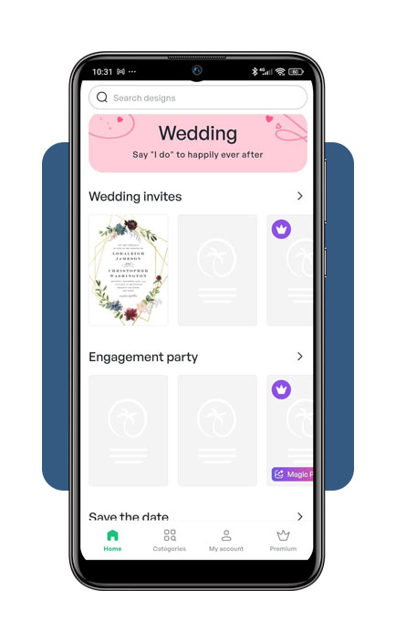 Convite de casamento