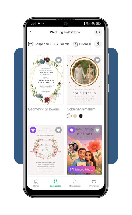 Convite de casamento