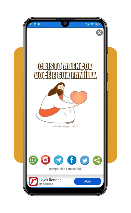 Aplicativo de figurinhas religiosas