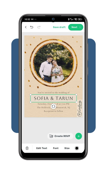 Convite de casamento