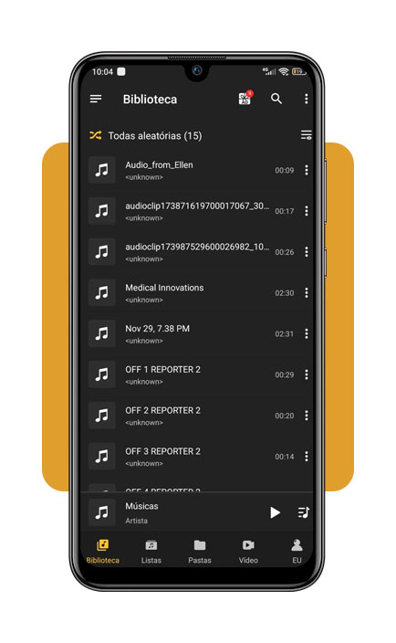 Escutar música no celular